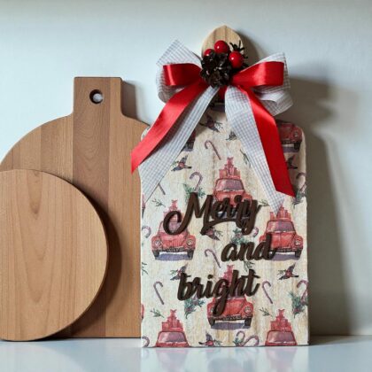 Декоративна дъска "Merry and bright"