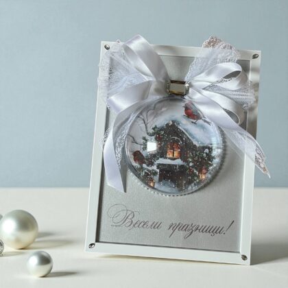 Рамка "Сребриста Коледа"