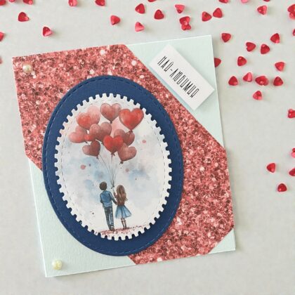 Картичка "Най-любим" в синьо